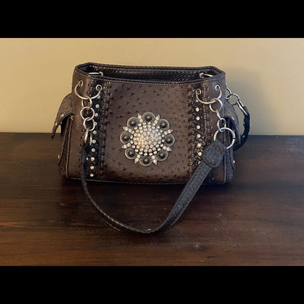 Western Ostrich Leather Purse